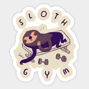 sloth gym Sticker